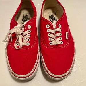 Vans Bold Red Canvas Shoes